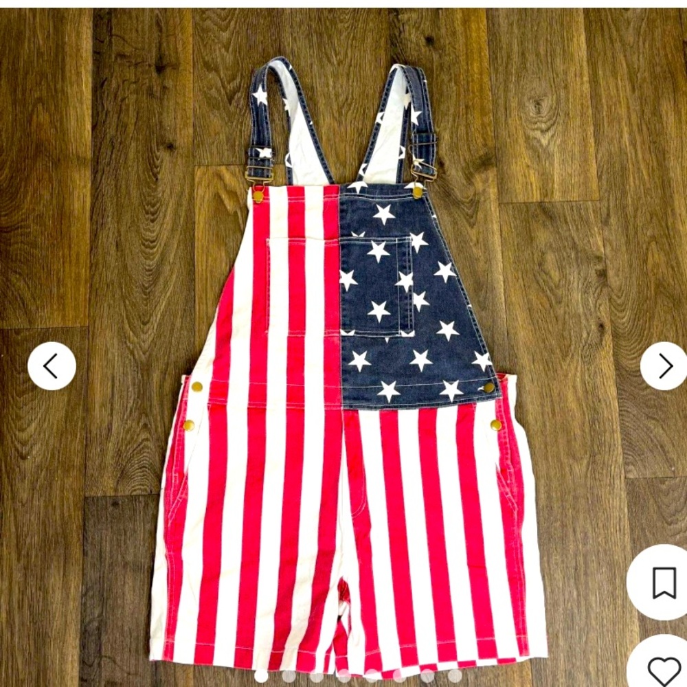 American Flag Overalls Perfect for 4th or July or visits to national monuments